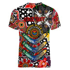 Personalised Dragons NRL Celebrating 50 Years of Naidoc Women V-Neck T-Shirt NAIDOC Week 2025 Aboriginal