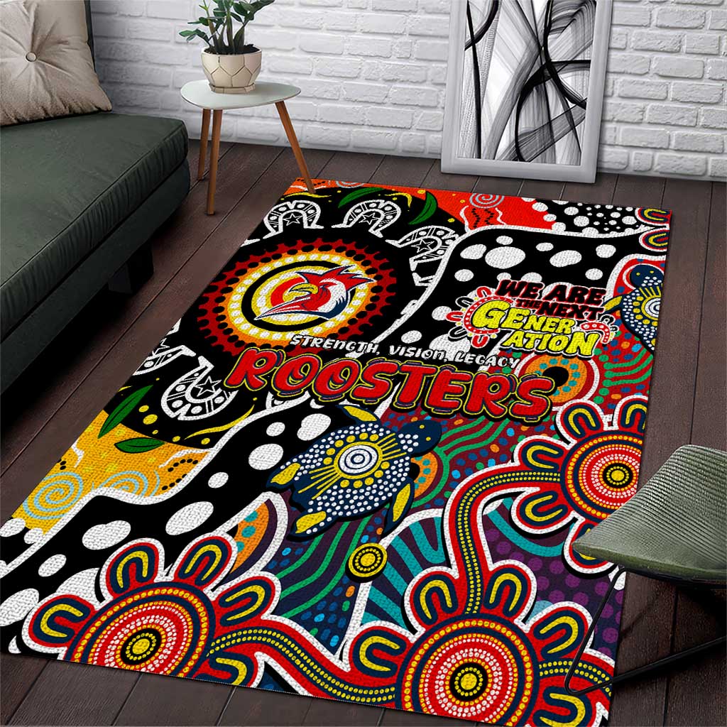 Roosters NRL Celebrating 50 Years of Naidoc Area Rug NAIDOC Week 2025 Aboriginal