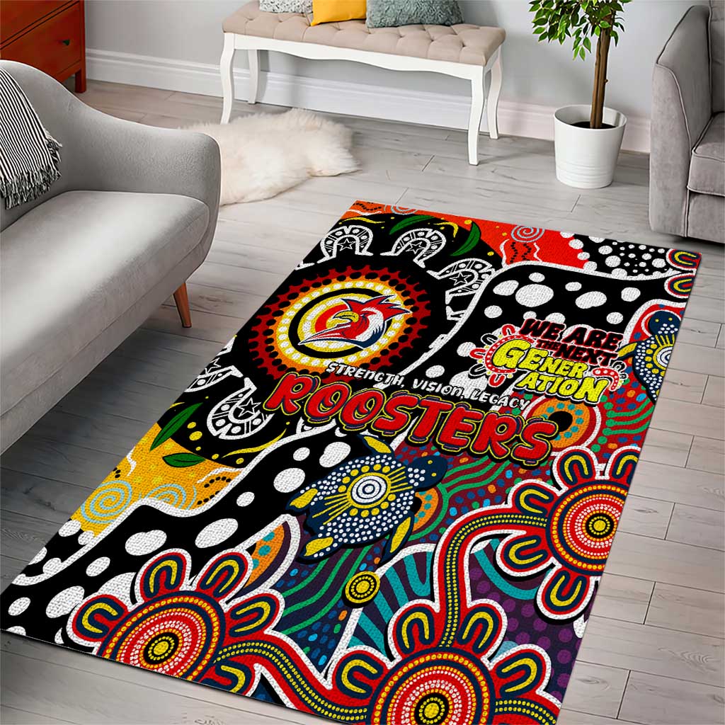 Roosters NRL Celebrating 50 Years of Naidoc Area Rug NAIDOC Week 2025 Aboriginal