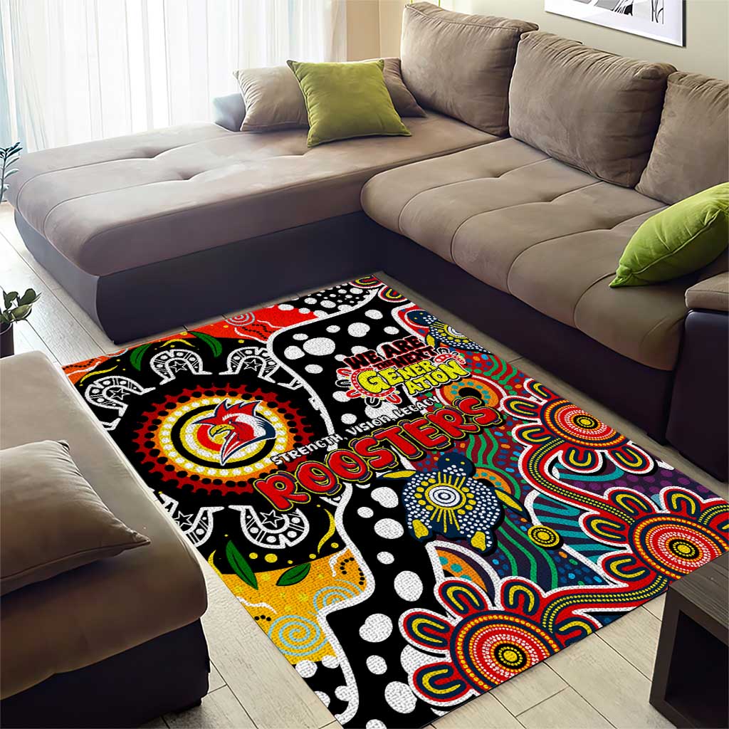 Roosters NRL Celebrating 50 Years of Naidoc Area Rug NAIDOC Week 2025 Aboriginal