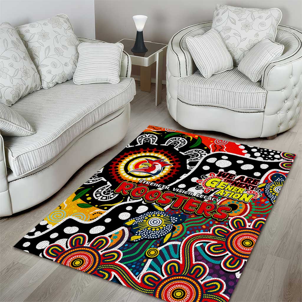 Roosters NRL Celebrating 50 Years of Naidoc Area Rug NAIDOC Week 2025 Aboriginal