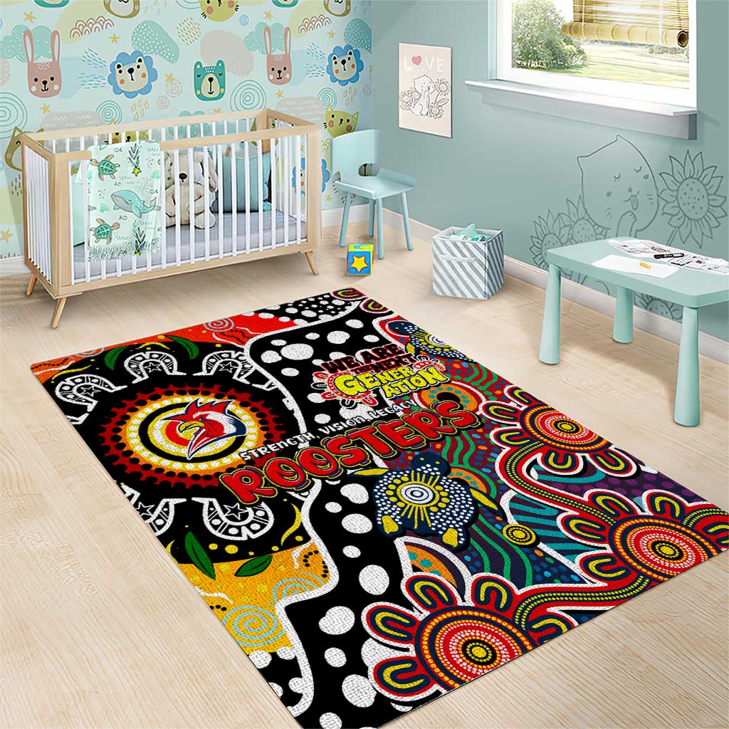 Roosters NRL Celebrating 50 Years of Naidoc Area Rug NAIDOC Week 2025 Aboriginal
