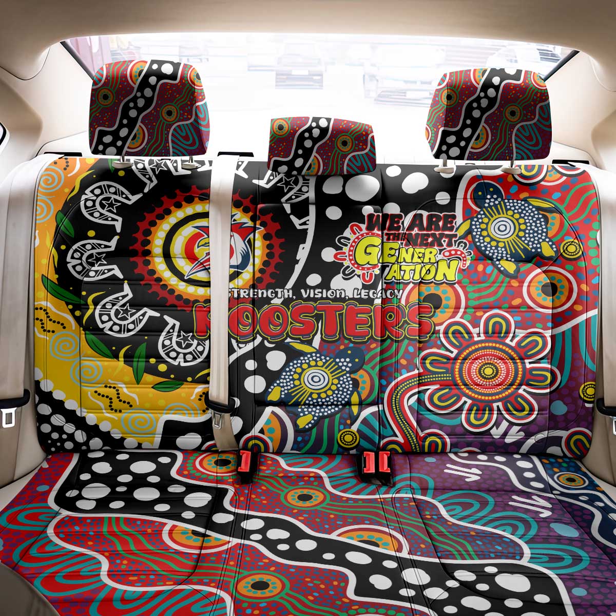 Roosters NRL Celebrating 50 Years of Naidoc Back Car Seat Cover NAIDOC Week 2025 Aboriginal