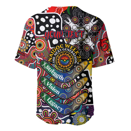 Personalised Roosters NRL Celebrating 50 Years of Naidoc Baseball Jersey NAIDOC Week 2025 Aboriginal
