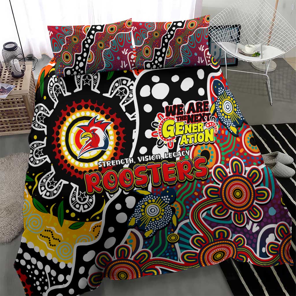 Roosters NRL Celebrating 50 Years of Naidoc Bedding Set NAIDOC Week 2025 Aboriginal
