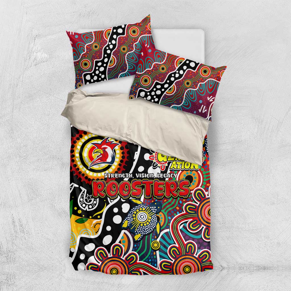 Roosters NRL Celebrating 50 Years of Naidoc Bedding Set NAIDOC Week 2025 Aboriginal