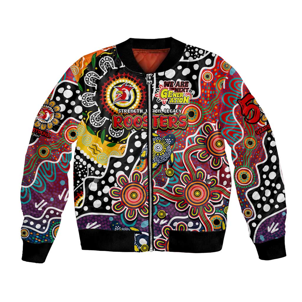 Personalised Roosters NRL Celebrating 50 Years of Naidoc Bomber Jacket NAIDOC Week 2025 Aboriginal