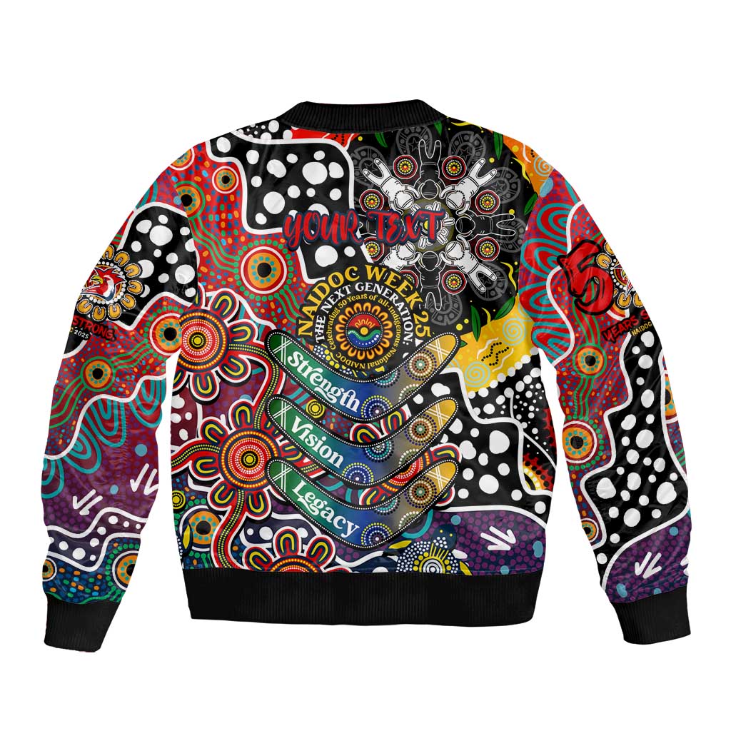 Personalised Roosters NRL Celebrating 50 Years of Naidoc Bomber Jacket NAIDOC Week 2025 Aboriginal