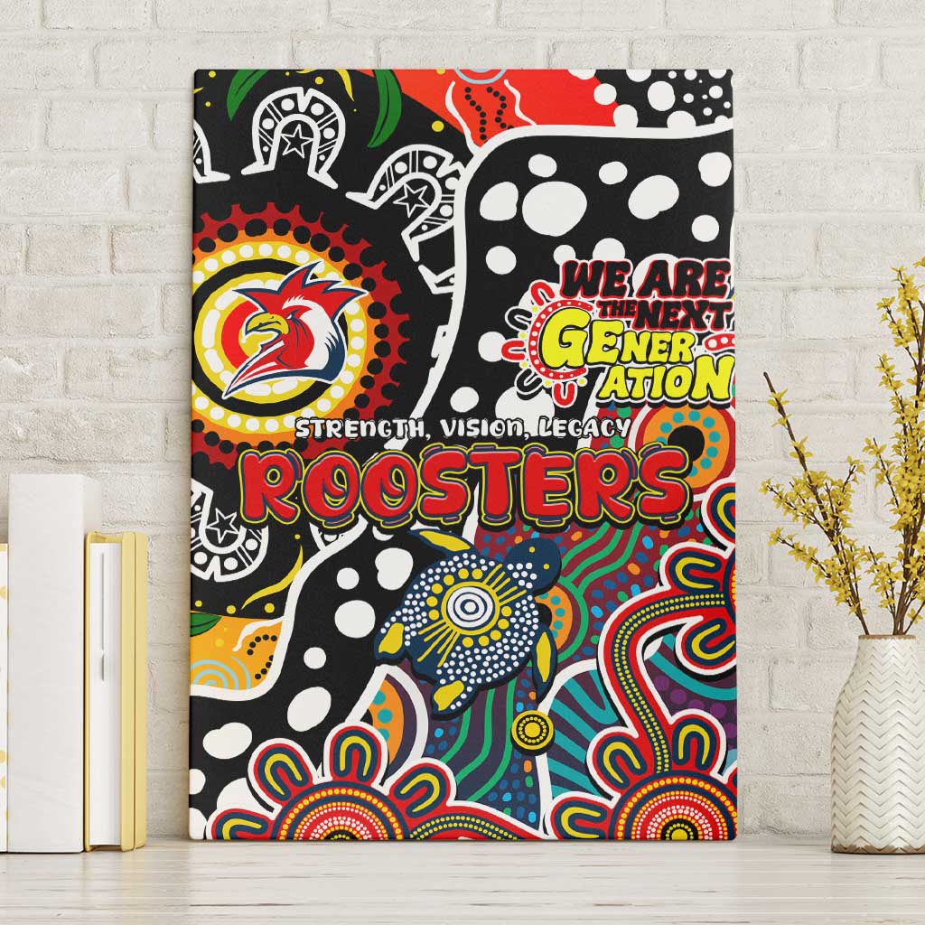 Roosters NRL Celebrating 50 Years of Naidoc Canvas Wall Art NAIDOC Week 2025 Aboriginal