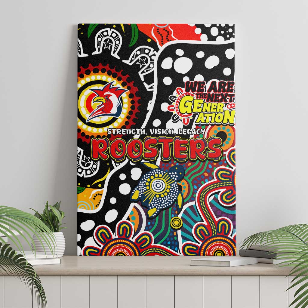Roosters NRL Celebrating 50 Years of Naidoc Canvas Wall Art NAIDOC Week 2025 Aboriginal