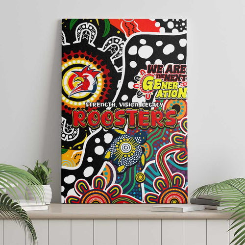 Roosters NRL Celebrating 50 Years of Naidoc Canvas Wall Art NAIDOC Week 2025 Aboriginal