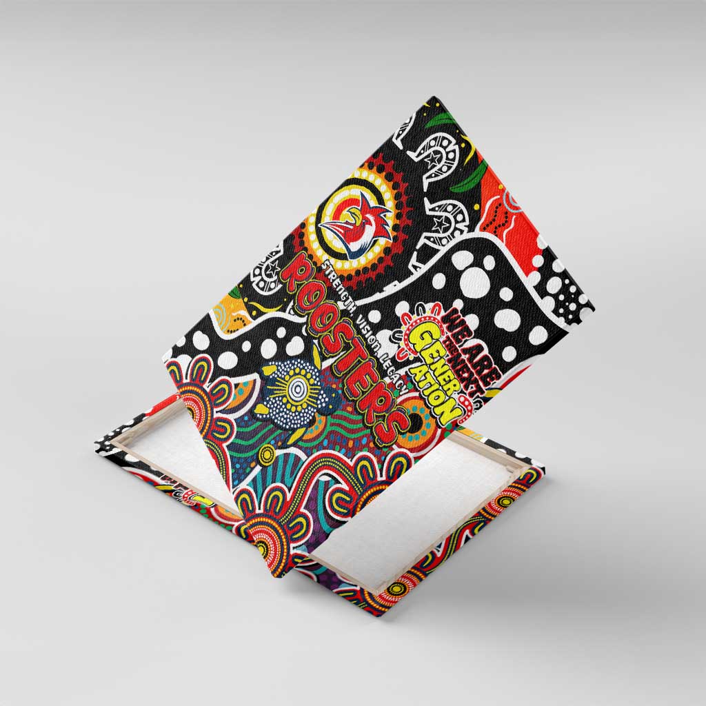 Roosters NRL Celebrating 50 Years of Naidoc Canvas Wall Art NAIDOC Week 2025 Aboriginal