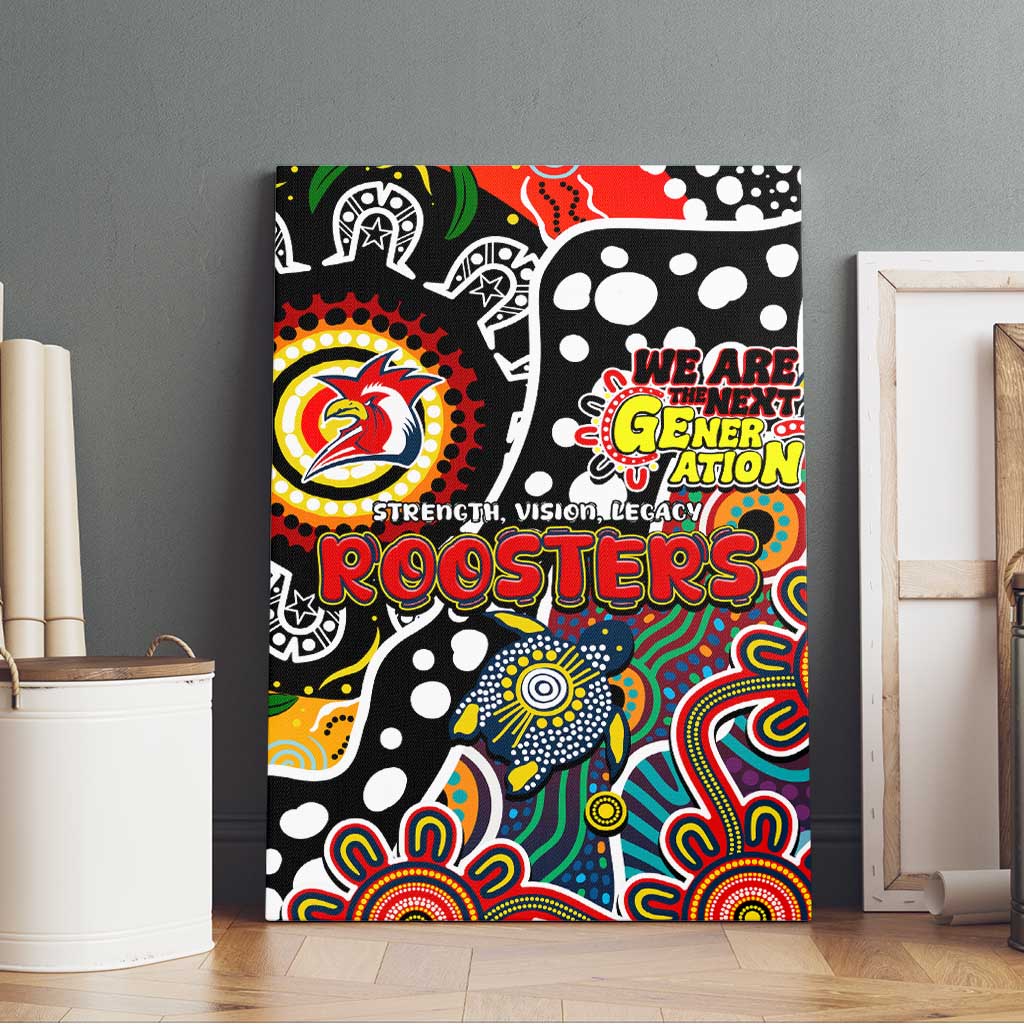 Roosters NRL Celebrating 50 Years of Naidoc Canvas Wall Art NAIDOC Week 2025 Aboriginal
