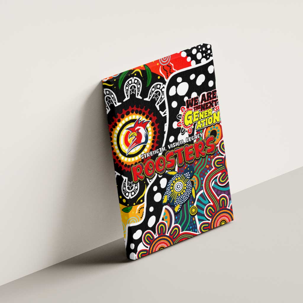 Roosters NRL Celebrating 50 Years of Naidoc Canvas Wall Art NAIDOC Week 2025 Aboriginal