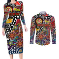 Personalised Roosters NRL Celebrating 50 Years of Naidoc Couples Matching Long Sleeve Bodycon Dress and Long Sleeve Button Shirt NAIDOC Week 2025 Aboriginal