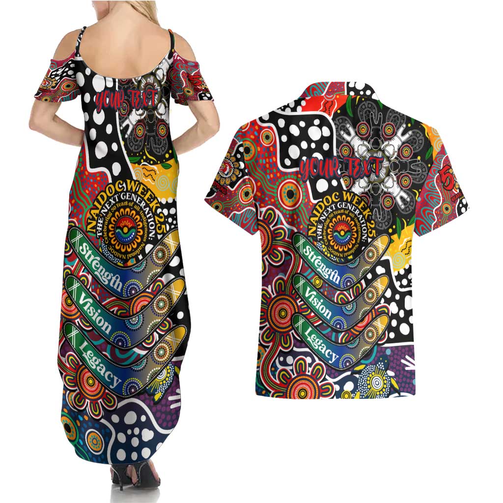 Personalised Roosters NRL Celebrating 50 Years of Naidoc Couples Matching Summer Maxi Dress and Hawaiian Shirt NAIDOC Week 2025 Aboriginal