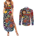 Personalised Roosters NRL Celebrating 50 Years of Naidoc Couples Matching Summer Maxi Dress and Long Sleeve Button Shirt NAIDOC Week 2025 Aboriginal