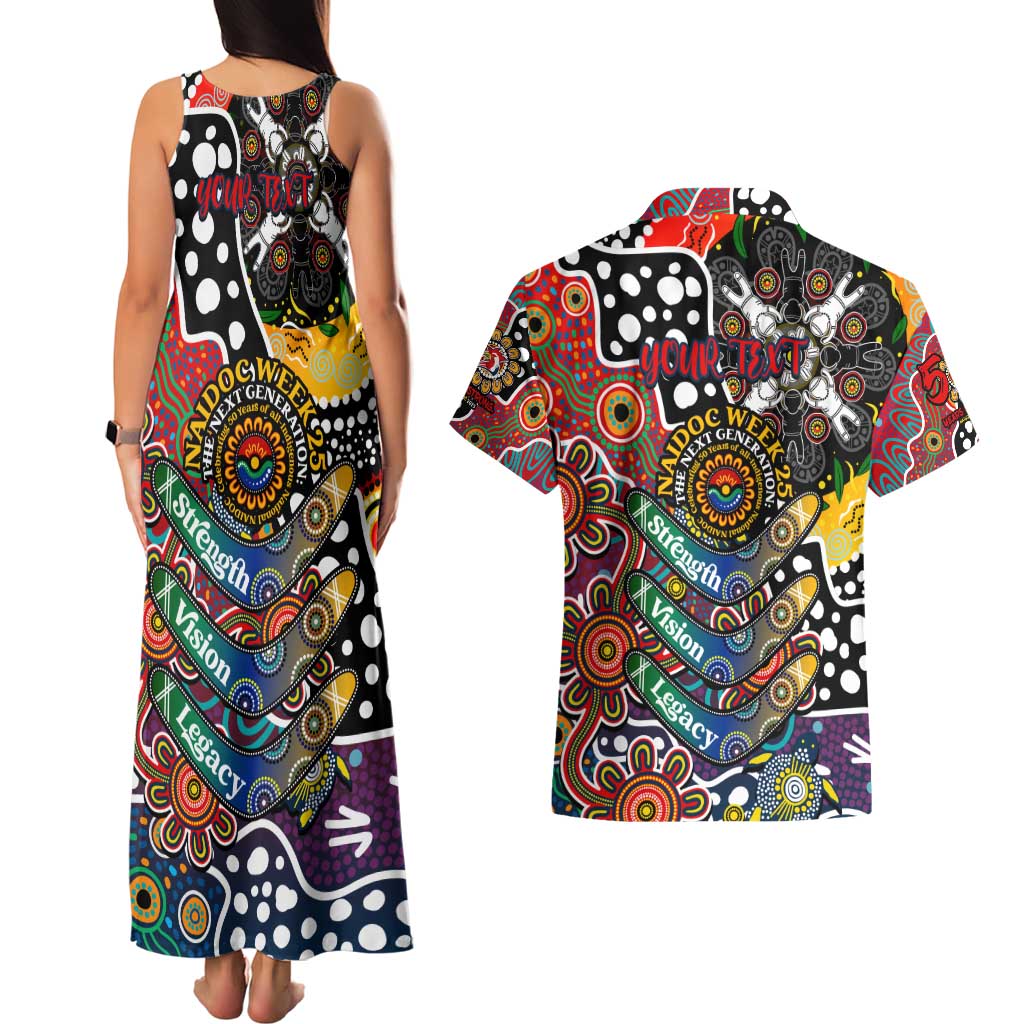 Personalised Roosters NRL Celebrating 50 Years of Naidoc Couples Matching Tank Maxi Dress and Hawaiian Shirt NAIDOC Week 2025 Aboriginal