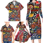 Personalised Roosters NRL Celebrating 50 Years of Naidoc Family Matching Long Sleeve Bodycon Dress and Hawaiian Shirt NAIDOC Week 2025 Aboriginal