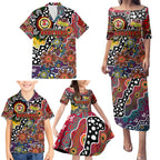 Personalised Roosters NRL Celebrating 50 Years of Naidoc Family Matching Puletasi and Hawaiian Shirt NAIDOC Week 2025 Aboriginal