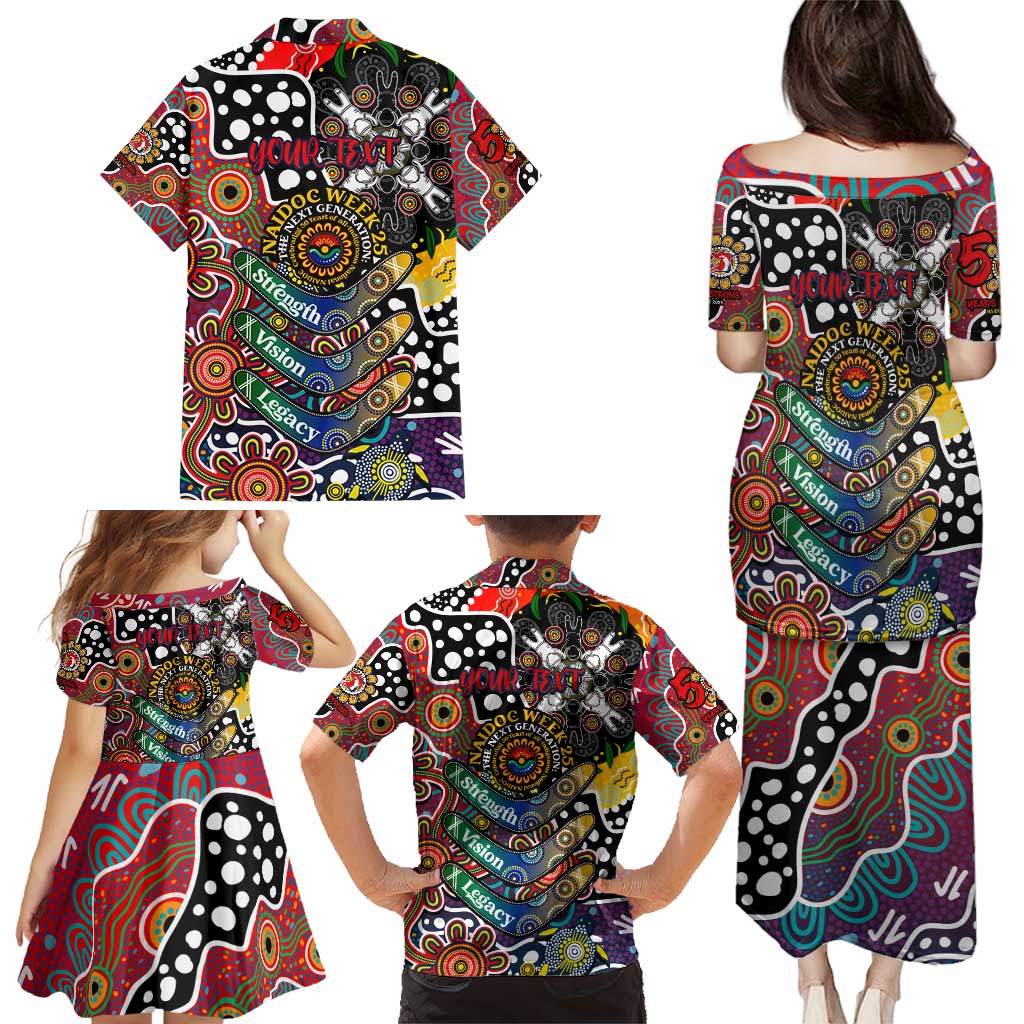 Personalised Roosters NRL Celebrating 50 Years of Naidoc Family Matching Puletasi and Hawaiian Shirt NAIDOC Week 2025 Aboriginal