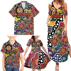 Personalised Roosters NRL Celebrating 50 Years of Naidoc Family Matching Summer Maxi Dress and Hawaiian Shirt NAIDOC Week 2025 Aboriginal