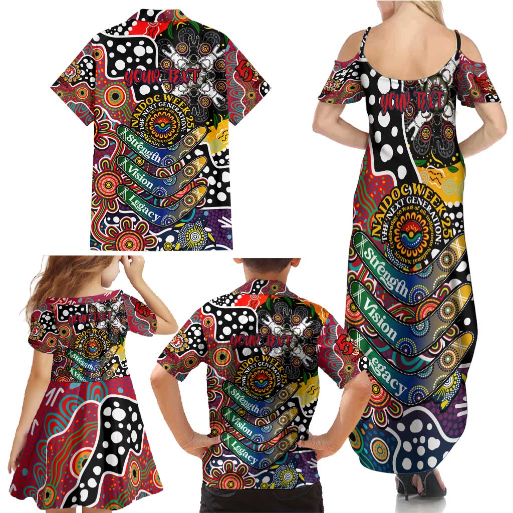 Personalised Roosters NRL Celebrating 50 Years of Naidoc Family Matching Summer Maxi Dress and Hawaiian Shirt NAIDOC Week 2025 Aboriginal