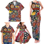 Personalised Roosters NRL Celebrating 50 Years of Naidoc Family Matching Tank Maxi Dress and Hawaiian Shirt NAIDOC Week 2025 Aboriginal