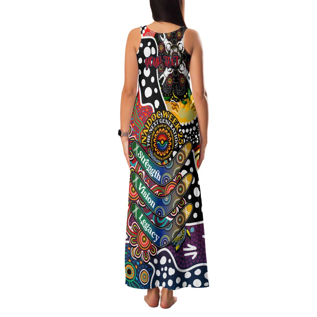 Personalised Roosters NRL Celebrating 50 Years of Naidoc Family Matching Tank Maxi Dress and Hawaiian Shirt NAIDOC Week 2025 Aboriginal