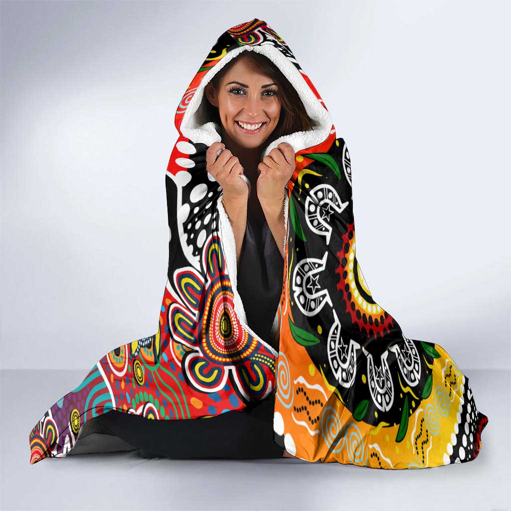 Roosters NRL Celebrating 50 Years of Naidoc Hooded Blanket NAIDOC Week 2025 Aboriginal