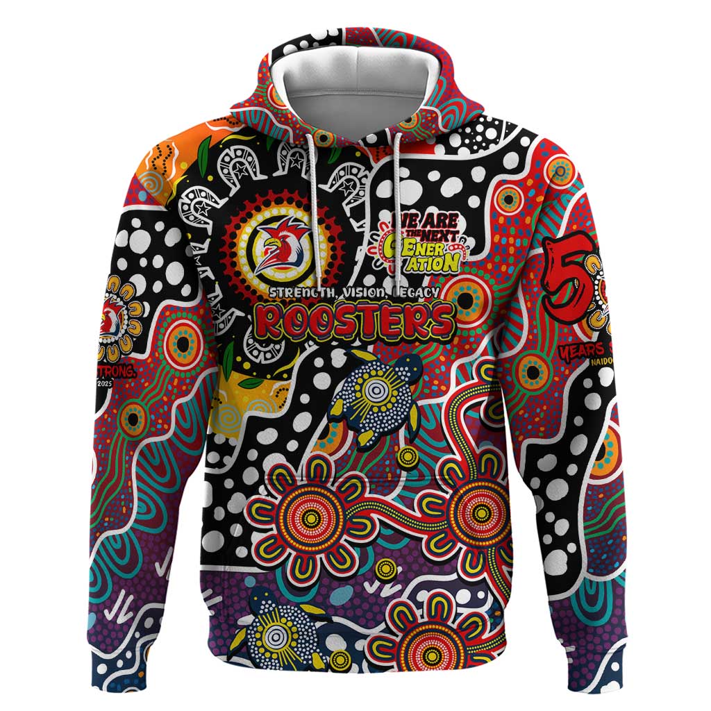 Personalised Roosters NRL Celebrating 50 Years of Naidoc Hoodie NAIDOC Week 2025 Aboriginal