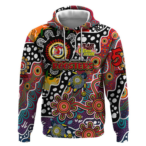 Personalised Roosters NRL Celebrating 50 Years of Naidoc Hoodie NAIDOC Week 2025 Aboriginal
