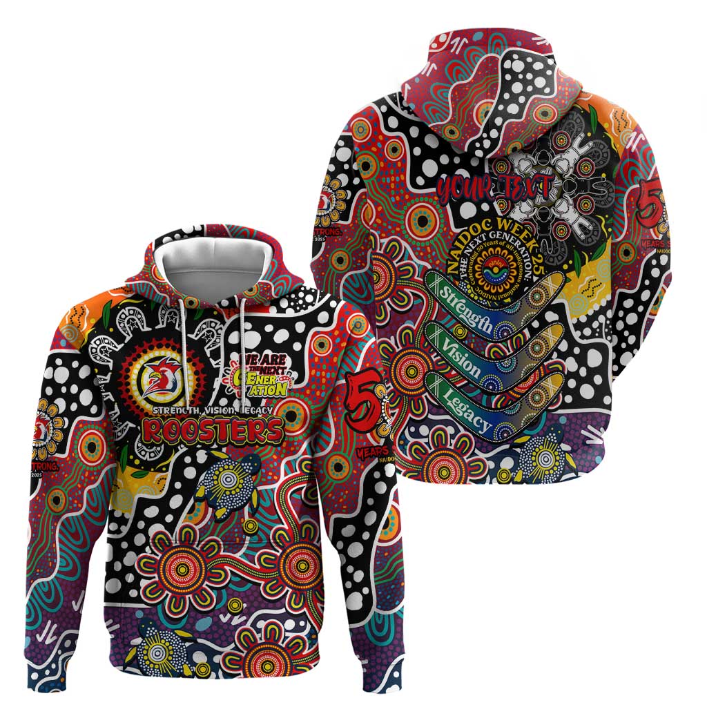 Personalised Roosters NRL Celebrating 50 Years of Naidoc Hoodie NAIDOC Week 2025 Aboriginal