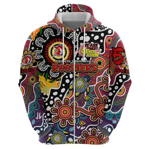 Personalised Roosters NRL Celebrating 50 Years of Naidoc Hoodie NAIDOC Week 2025 Aboriginal