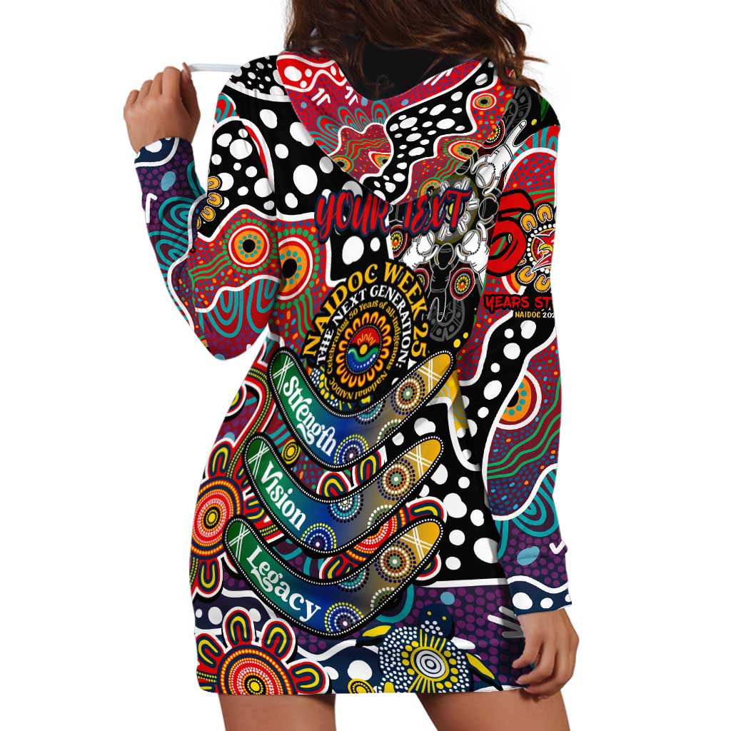 Personalised Roosters NRL Celebrating 50 Years of Naidoc Hoodie Dress NAIDOC Week 2025 Aboriginal