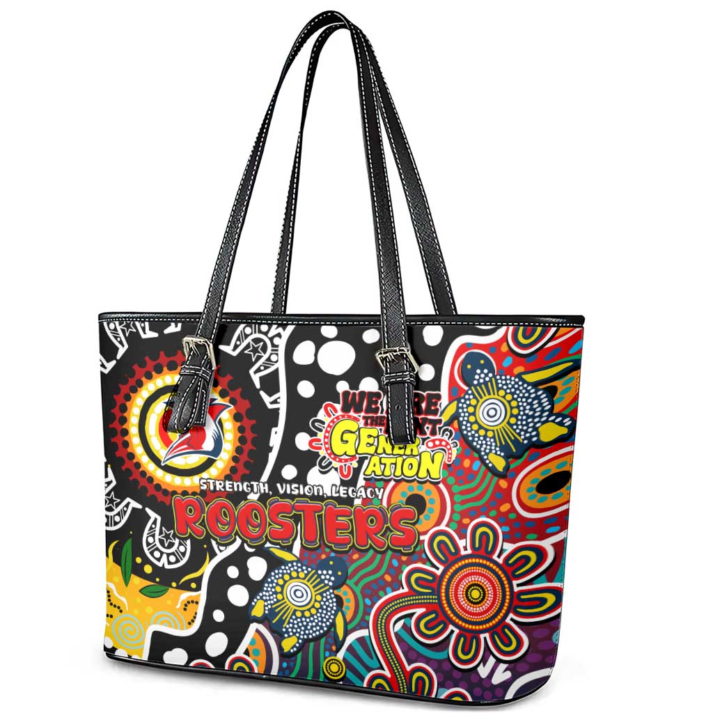 Roosters NRL Celebrating 50 Years of Naidoc Leather Tote Bag NAIDOC Week 2025 Aboriginal