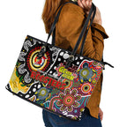 Roosters NRL Celebrating 50 Years of Naidoc Leather Tote Bag NAIDOC Week 2025 Aboriginal