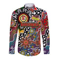 Personalised Roosters NRL Celebrating 50 Years of Naidoc Long Sleeve Button Shirt NAIDOC Week 2025 Aboriginal