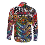 Personalised Roosters NRL Celebrating 50 Years of Naidoc Long Sleeve Button Shirt NAIDOC Week 2025 Aboriginal