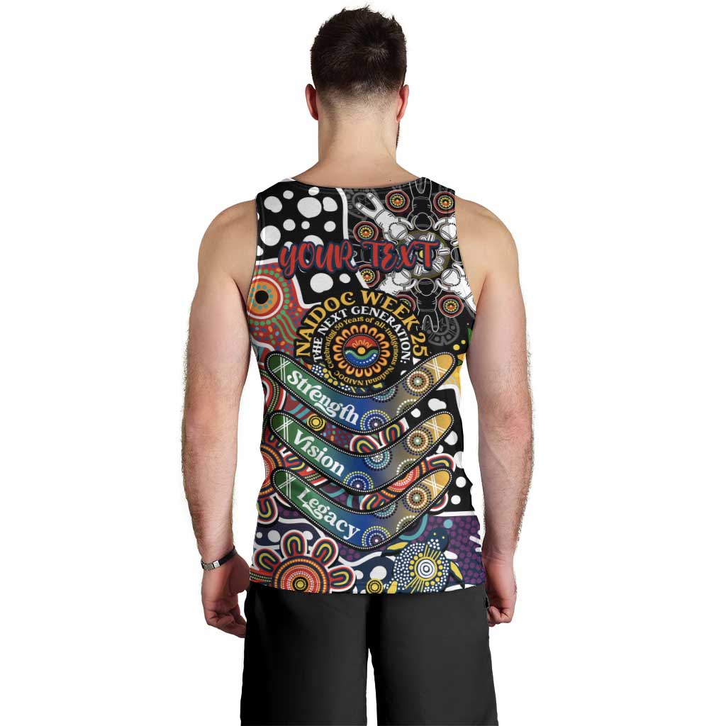 Personalised Roosters NRL Celebrating 50 Years of Naidoc Men Tank Top NAIDOC Week 2025 Aboriginal