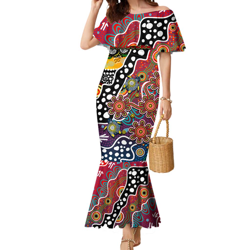 Personalised Roosters NRL Celebrating 50 Years of Naidoc Mermaid Dress NAIDOC Week 2025 Aboriginal