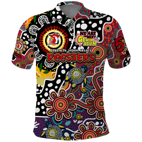 Personalised Roosters NRL Celebrating 50 Years of Naidoc Polo Shirt NAIDOC Week 2025 Aboriginal