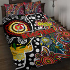 Roosters NRL Celebrating 50 Years of Naidoc Quilt Bed Set NAIDOC Week 2025 Aboriginal