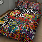 Roosters NRL Celebrating 50 Years of Naidoc Quilt Bed Set NAIDOC Week 2025 Aboriginal