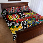 Roosters NRL Celebrating 50 Years of Naidoc Quilt Bed Set NAIDOC Week 2025 Aboriginal