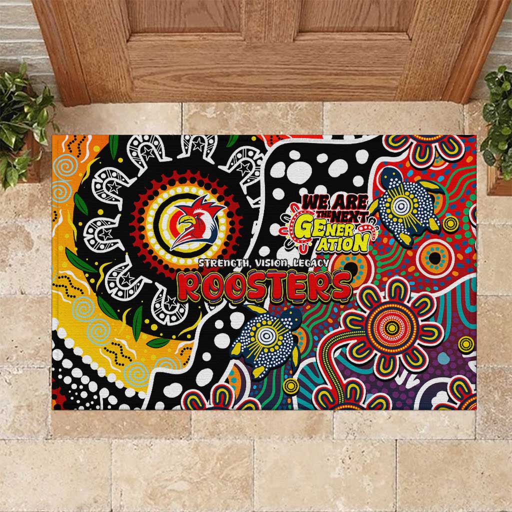 Roosters NRL Celebrating 50 Years of Naidoc Rubber Doormat NAIDOC Week 2025 Aboriginal