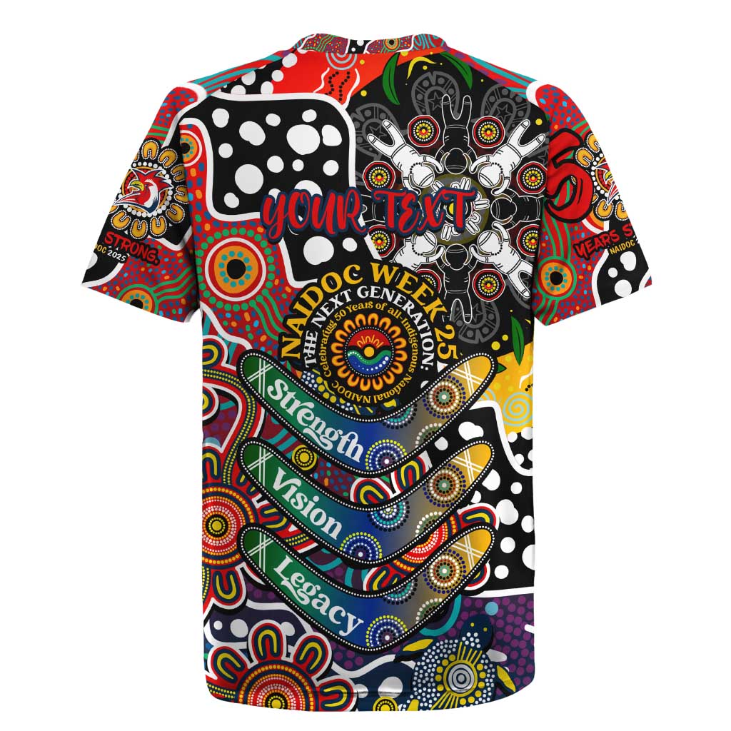 Personalised Roosters NRL Celebrating 50 Years of Naidoc Rugby Jersey NAIDOC Week 2025 Aboriginal
