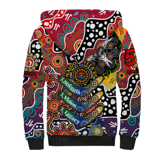 Personalised Roosters NRL Celebrating 50 Years of Naidoc Sherpa Hoodie NAIDOC Week 2025 Aboriginal