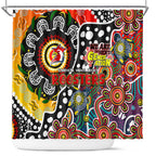 Roosters NRL Celebrating 50 Years of Naidoc Shower Curtain NAIDOC Week 2025 Aboriginal