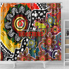 Roosters NRL Celebrating 50 Years of Naidoc Shower Curtain NAIDOC Week 2025 Aboriginal